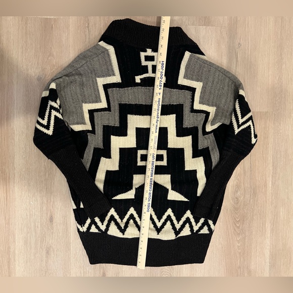 Ralph Lauren Blue Label L Open Face Cardigan AZTEC Western Cashmere/Silk/Wool - Picture 5 of 7